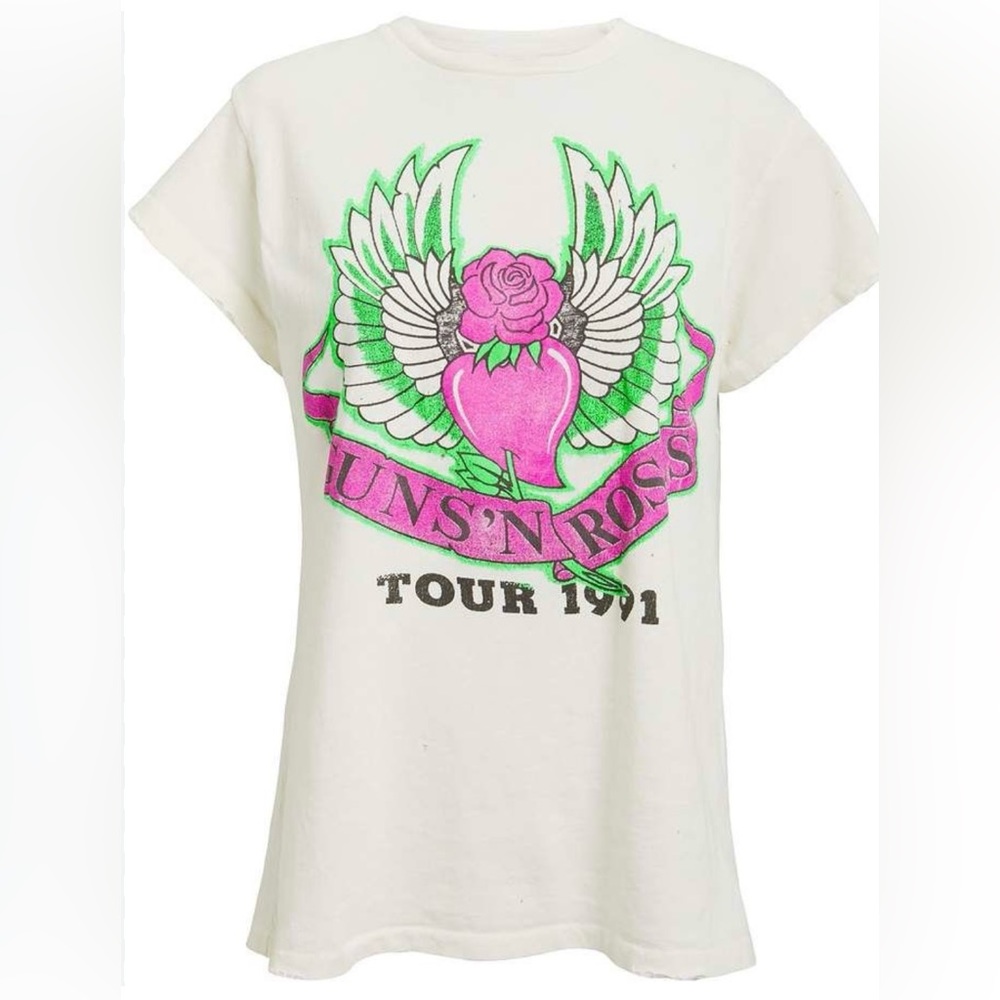 Made Worn Guns 'N Roses Tour 1991 Small Graphic Top. ⚡️💗